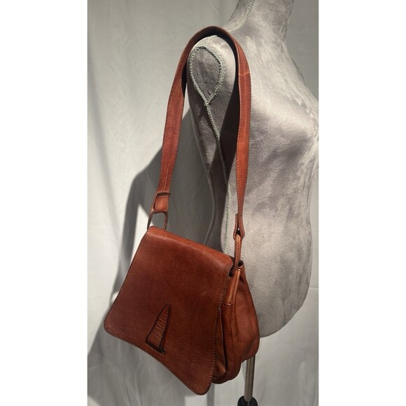 VTG 70s F.Clegg Genuine, Leather Shoulder Bag Purse Frank Clegg Boho Western - Picture 2 of 15